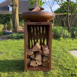 Plancha BBQ – ASH - Glow - Plancha barbecue met grillring – Vuurschaal & Plancha bakken – Cortenstaal — thumbnail 2