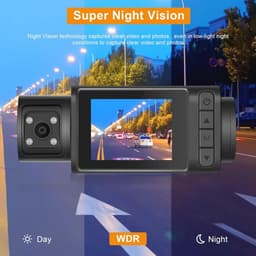 Dashcam 3 kanalen met 1296P video, IR-nachtzicht, G-sensor en parkeermonitor voor auto — thumbnail 4