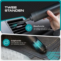 Carsweep® Auto stofzuiger V1 - Handstofzuiger - Auto Stofzuiger draadloos - Air Duster - Kleine Stofzuiger - Kruimelzuiger - Geschikt voor in de auto en in huis — thumbnail 4