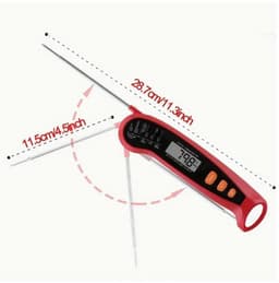 Vleesthermometer Zwart - Digitale Vleesthermometer- Voedselthermometer Voor Koken, Bakken, Vloeistoffen, Snoep, Grillen, BBQ, Airfryer, Keukenaccessoires — thumbnail 3