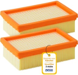 DEGG® - Vouwfilter Geschikt voor Kärcher - Vlakfilter - WD4, WD5 en WD6 - MV4, MV5 en MV6 - Vervangt: Kärcher 2.863-005.0 - Platte Vouwfilters - Premium Kwaliteit - 2 STUK(S) — thumbnail 1
