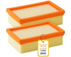 DEGG® - Vouwfilter Geschikt voor Kärcher - Vlakfilter - WD4, WD5 en WD6 - MV4, MV5 en MV6 - Vervangt: Kärcher 2.863-005.0 - Platte Vouwfilters - Premium Kwaliteit - 2 STUK(S)