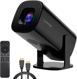 Lumistar® Pro Mini Beamer - Alles-in-één Smart TV Projector - 2025 model - Android 11.0 & iOS - WiFi 6 & Bluetooth 5.2 - 4k Ondersteuning - Beamer - Inclusief Hdmi kabel - Home Cinema - Zwart — thumbnail 1