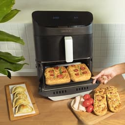 Cecofry FoodCourt Dubbele Airfryer XXL - Airfryer & Oven - 11 Liter - Stacked - 8 Bakprogramma's - Grill, App en meer functies — thumbnail 7