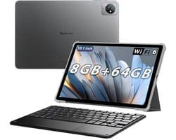 Blackview Tab 70 WiFi - Tablet - Android 14 - 64GB - 10 inch - 6580mAh - WIFI 6 WideVine L1 - met Toetsenbord - Grijs