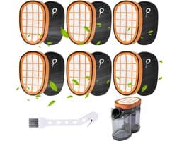 SOLLBRY® - 6 x Filter Geschikt Voor Philips Speedpro Max Aqua 7000 En 8000 Serie - FC5005/01, CP1100/01, CP0663/01 Vervanging Schuimrubber - Steelstofzuiger - Geschikt voor Philips Speedpro Max Schuimfilter - Met Reinigingsborstel