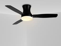 Industriële plafondventilator Lorre zwart met afstandsbediening incl. LED — thumbnail 1