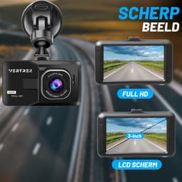 VERTREX Dashcam voor Auto 1080P Full HD - Voor en Achter - Dash cams - Nachtvisie - G-Sensor - 170° Wijdhoeklens - 3,0" LCD - Bewegingsdetectie - Loop Recording - Incl. 32GB MicroSD Kaart — thumbnail 5