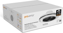 Proventa Plafondventilator met LED verlichting - Dimbaar met afstandsbediening - Plafondlampen met Ventilator & Lamp - Zwart Wit - Ventilatorlamp - Ventilatoren plafond - Plafonventilator — thumbnail 3