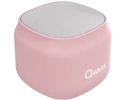Qware - Draadloze Speaker - 5W - Draadloos- Bluetooth 5.1 - Muziek Box - Splash Proof - Knoppen - USB-C - 4h luisteren op 50% - Roze