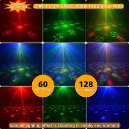 Igoods Discolamp - Feestverlichting - Disco Projector - Sfeerverlichting - Discobal - Stroboscoop - Partylight - Met Afstandsbediening — thumbnail 5
