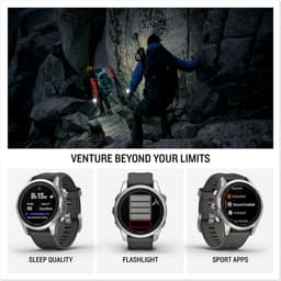 Garmin Fenix 7s Pro Solar - Smartwatch - Sporthorloge - Zon oplaadbaar - Tot wel 14 dagen Batterij - 42mm - Zilverkleurig — thumbnail 4