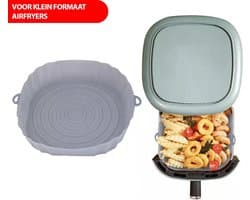 Siliconen AirFryer Mandje Grijs Small (16cm) – AirFryer Accesoires – AirFryer Bakjes Siliconen – AirFryer Siliconen Bakje – AirFryer Bakpapier Siliconen – AirFryer Bakje – AirFryer Bakvorm Siliconen – Heteluchtfriteuse