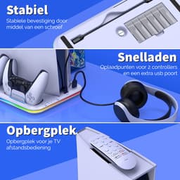 Phreeze Docking Station met Charging Station en Ventilatie - Geschikt voor DualSense Controllers en Sony Playstation 5 - Controller Laadstation — thumbnail 3
