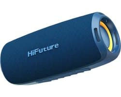 Hifuture Gravity luidspreker - Bluetooth speaker draadloos 5.3 - 12 Uur Speeltijd - IPX7 Waterdicht - Schakelen Tussen Twee Bluetooth-Apparaten - RGB LED-Licht - Kleur Blauw