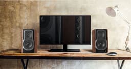 Edifier S2000MKIII bluetooth 5.0 met aptx boekenplank speakers - Walnoot — thumbnail 5