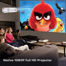 Mini Beamer - 8500 Lumen - Bluetooth Audio - Input tot 1080P - Projector - Mini Projector - HDMI - USB - Wit - Smartphone - Zoomfunctie - Draagbaar - Ingebouwde speaker — thumbnail 3