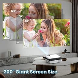 Mini Beamer - Streamen vanaf je telefoon - Input tot 1080P Bluetooth Audio - Projector - Mini Projector - HDMI - USB - Wit - Smartphone - Zoomfunctie - Draagbaar - Ingebouwde speaker — thumbnail 5