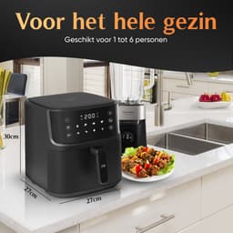 JAP Appliances Ascension - Airfryer XL - Heteluchtfriteuse XXL - 2000W - 7,6L Inhoud - 60ºC tot 200ºC - Zwart — thumbnail 9
