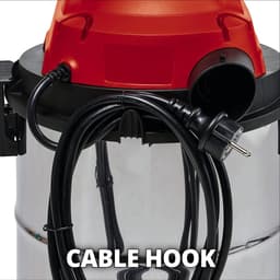 Einhell Elektrische Nat-/Droogzuiger TC-VC 1820 SA - 1250 W - 180 mbar - 20 L - 3-delige kunststof buis - 150 cm zuigslang - Schuimrubberen filter - Automaat-aansluiting — thumbnail 3