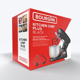 Bourgini Kitchen Chef Plus Keukenmachine - 5.5L Mengkom - 1400W - Zwart - Keukenmixer - Keukenrobot — thumbnail 4