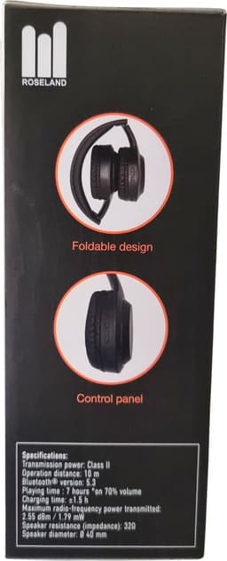 Roseland - Draadloze Bluetooth Koptelefoon met Microfoon for Handsfree Calling- Roseland - Zwart - Over-Ear Headphones — thumbnail 2
