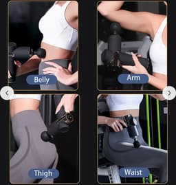 Massage Gun 99 standen, Draadloos deep tissue massagepistool, professioneel fitness-spiermassageapparaat met hulpstukken, voor nek, arm, taille, dij en volledige lichaamsverlichting — thumbnail 4