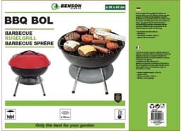 Benson Compacte BBQ bol - Traditioneel grillen - Ø 35 cm - Hoogte 40 cm - Staal - Mobiel ontwerp — thumbnail 5