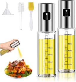 Olieverstuiver voor koken, 2-Stuks olijfolieverstuiver, olieverstuiver voor keuken, draagbare keukengadget voor airfryer, bakken, salade, grillen, braden, olijfolie-dispenserset — thumbnail 1