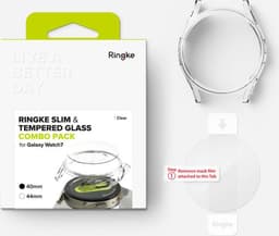 Ringke Slim + Glass | Hoesje + Screen Protector Geschikt voor Samsung Galaxy Watch 7 40MM | Case met 9H Tempered Glass | Transparant — thumbnail 19