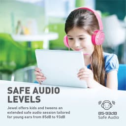 ProMate® Bedrade Kinderhoofdtelefoon, Premium Afneembare Kattenoor Kinderheadset met Microfoon, 85dB tot 95dB Geluidsregeling, AUX Deelpoort en Zachte Kussens, voor Smartphones, Laptops, Mp3-speler, Jewel BubbleGum — thumbnail 8