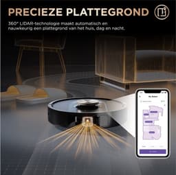 Shark PowerDetect NeverTouch Pro - 2-in-1 Robotstofzuiger met Dweilfunctie en Leeg/Laadstation - Vult én Leegt zelf Schoon/Vuil Water - RV2800ZEEU — thumbnail 4