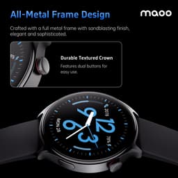 Maoo GTR Serie 2 Smartwatch Dames - Stainless Steel en TPU bandje - Stappenteller - Hartslagmeter - Slaapmonitor - Multisport - Geschikt voor Android en iOS - Roze — thumbnail 4