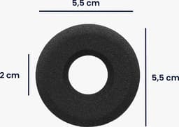kwmobile 2x oorkussens geschikt voor Plantronics Blackwire 3220 Koptelefoon - Vervangende earpads voor Overear Koptelefoon — thumbnail 5