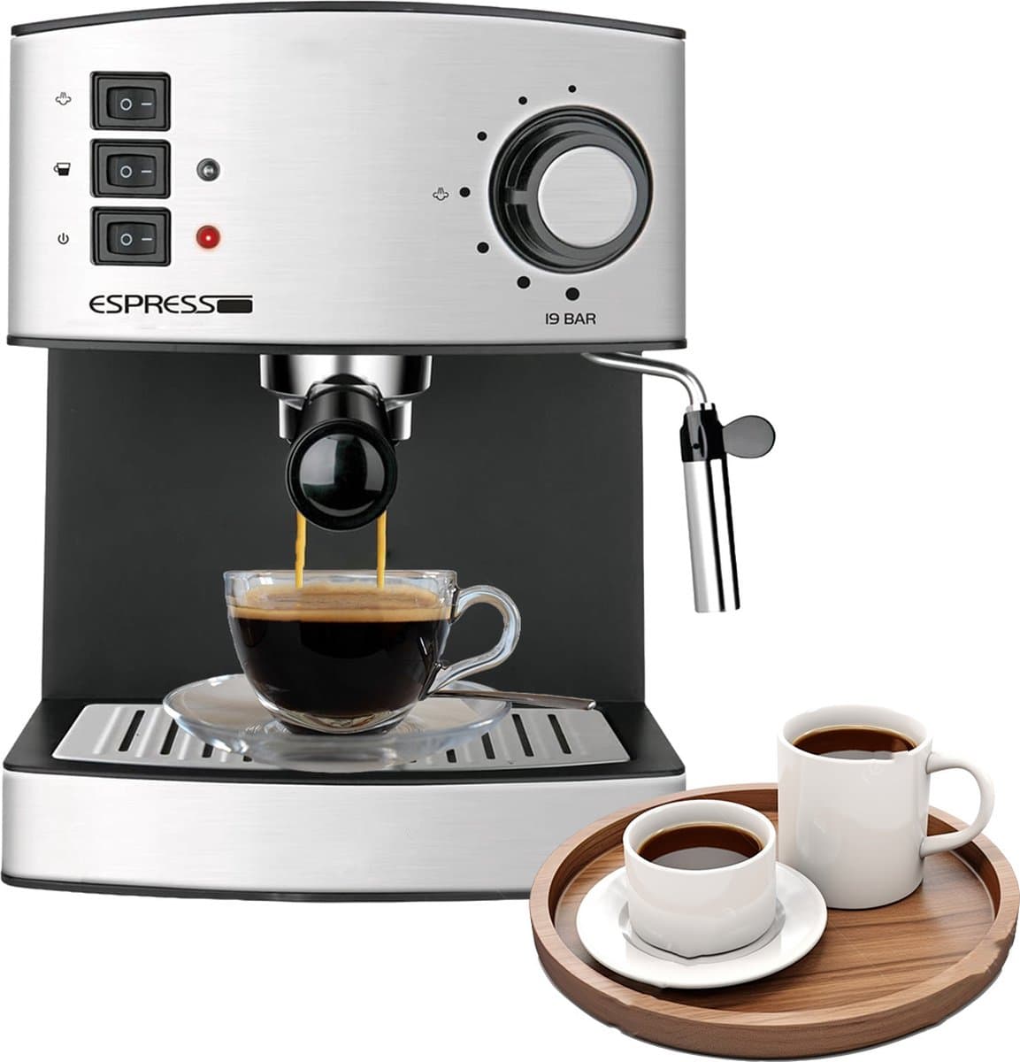 Espressomachine - Koffiezetapparaat - Koffiemachines - Zilver — afbeelding 1