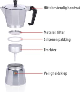 alpina Percolator - Koffiemachine 270 ML - Koffieapparaat ?10 x 19 CM - 320 GR - Koffie Maken Zonder Elektriciteit - 1 Kop Per Keer Koffie Apparaat - Ook op Gas/ Halogeen/ Keramisch - Aluminium — thumbnail 5