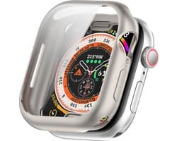 By Qubix - Apple Watch TPU case - Sterrenlicht / starlight - Geschikt voor Apple Watch 42mm - Series 10 hoesje - screenprotector - Bescherming iWatch - Bescherm hoesje