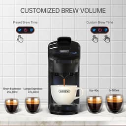HiBrew 3 in 1 koffiezetapparaat - Senseo – Koffiemachine – Meerdere Capsules – Koffiepadmachine - Heet/Koud – 19Bar – 1450W – Zwart — thumbnail 2