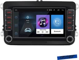Autoradio - 2din - Apple Carplay - Android Auto - Geschikt voor Volkswagen Golf 5 6 Polo Passat B6 B7 Cc Skoda Jetta Universele Muiltmedia - Wifi Gps Navigatie - Achteruit Rij Camera - Zonder USB — thumbnail 1