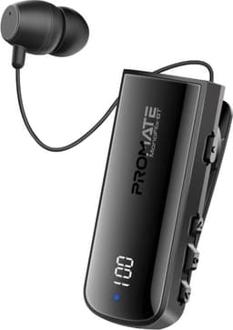 ProMate® Draadloze Professionele Mono Headset met Bluetooth v5.3, Intrekbare Kabel, Waterbestendigheid, Omgevingsgeluidsreductie, LED Display en Lange Batterijduur, voor Skype, Zoom, Trucker, MonoFlix-BT — thumbnail 1