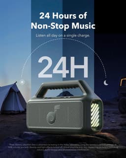 soundcore Boom 2 Outdoor Speaker, 80W, Subwoofer, BassUp 2.0, 24H Playtime, IPX7 Waterproof, Floatable, RGB Lights, USB-C, Custom EQ, Bluetooth 5.3, Portable For Outdoors, Camping, Beach, and Backyard-Groen — thumbnail 5