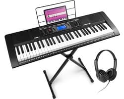MAX Rhapsody61M keyboard set - Inclusief standaard en koptelefoon - 61 aanslaggevoelige toetsen