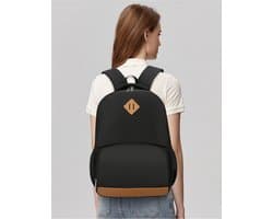 Rugzak voor laptop en picknick met lekvrij en geïsoleerd lunchvak - Zwart Bruin