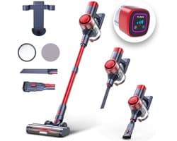 FlinQ Vacuum Cleaner V12 Pro - Steelstofzuiger Draadloos - Stofzuiger zonder Zak - Met Duurzame Accu - Snoerloos en geschikt als Kruimeldief