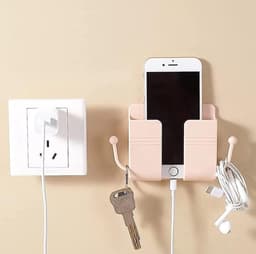 Wandhouder voor Mobiele Telefoons - Opbergdoos voor wandmontage - Afstandsbediening Houder - AB Houder - Remote Controll Holder - LOUZIR — thumbnail 2