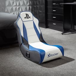 Gamestoel - PlayStation Geist - inklapbaar - 2.0 audio - 2 speakers - floor rocker - wit/blauw (X Rocker) — thumbnail 3