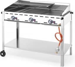 HENDI Green Fire barbecue – 3 branders – 17,4 kW – verbeterde luchtaanvoer – 1078x612x825 mm — thumbnail 1