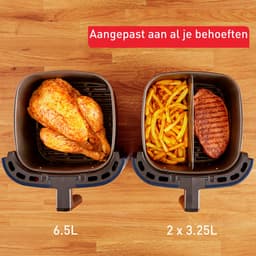 Tefal Easy Fry & Grill EY8014 XXL 6,5L - 2-in-1 Heteluchtfriteuse met Uitneembare Verdeler - Blauw Airfryer met 8 Automatische Kookprogramma's - Beste Grote Airfryer van Tefal - Digitaal Display - Extreem stil - Koken Zonder Olie - Anti Aanbaklaag — thumbnail 4