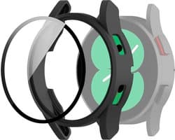 Watch case screenprotector - hoesje - gehard glas - geschikt voor Samsung Galaxy Watch FE (40 mm) - zwart