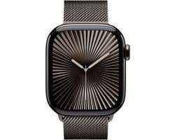 Apple Watch Series 10 - Wifi + 4G - 42mm - Slate Titanium Case met Slate Milanese band - M/L